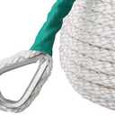 Bang4buck Three Strand Polypropylene Anchor Rope 1/2 inch 100 Feet Twisted Dockline for Boat/Sailboat/Sled Line with Thimble and 5850LB Breaking Strain (1/2 inch 100 Feet)