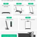 UREVO Walking Pad Handle Bar Only, Universal Compatible for Walking Pads 23.6'' Wide, Transform WalkingPad Into a Treadmill in Seconds, Easy Moving with Wheels, Quick Assembly, Sturdy Design