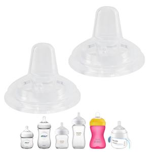 3 x XUNICUTE Sippy Spout Nipples for Philips Avent Natural Baby Bottles, My Grippy Spout Sippy Cup & Natural Trainer Sippy Cup, Soft 100% Silicone, 6m+, 2 Count