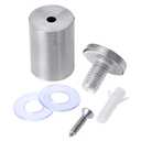 Pelopy 8 Pcs Sign Standoff Screws Advertising Screws Stainless Steel Wall Standoff Mounts Glass Acrylic Nail (1 x 1-5/8 Inch)