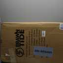 BRAWNTIDE Stadium Seat with Back Support - Comfy Cushion, Thick Padding, 2 Steel Bleacher Hooks, 4 Pockets, 2 Cup Holders, Reclining Back, Ideal Chair for Sport Events, Beaches, Camping, Concerts (Regular - Width 20.5 Inches, Black)