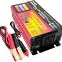 600W/1200W(Peak) Power Inverter DC 12V/24V to 110V AC Converter with 1 USB Ports and 1 AC Outlet for Road Trip, Camping, RV, Truck, Car, Pickup Truck