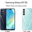 Starhemei for Galaxy A17 5G Case, Screen Protector, PC Back&TPU Bumper Soft Cover Shockproof Protective for Women Girls Slim Fit Flower Cover for Samsung Galaxy A17 5G 2025 (Clear)