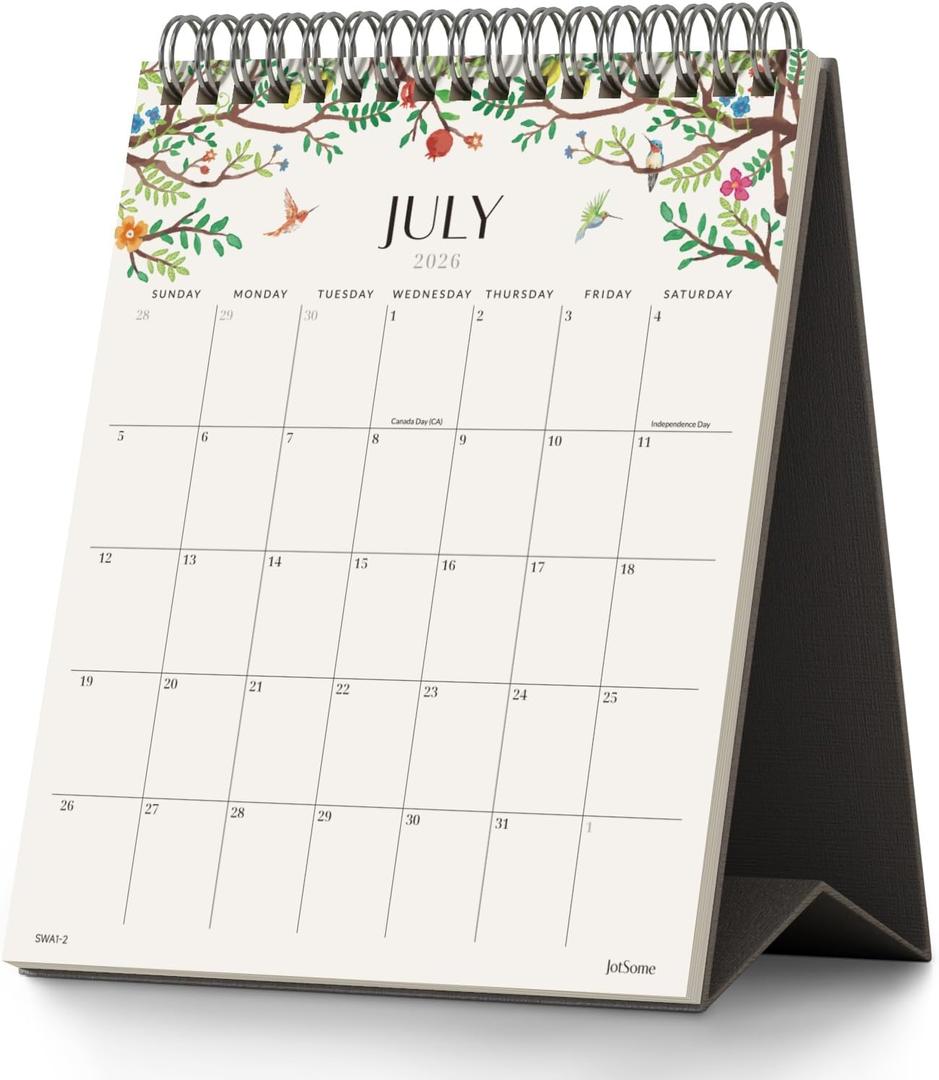 Jotsome Small Desk Calendar 2026-2027, Standing Flip Calendar (6"x7.5") from March 2026 to June 2027, Double-Sided Design Aesthetic Desk Calendar with To Do List, Gift for the Holidays