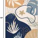 Lahome Washable Area Rug - 8x10 Non-Slip Ultra-Thin Large Area Rug, Soft Bedroom & Living Room Rug, Boho Botanical Print Indoor Stain Resistant Floor Rug for Dining Room Table & Office