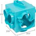 6-in-1 Easter Cookie Cutter Set- Bunny, Duck, Egg, Carrot, Flower & Butterfly Shapes- 3 Inch Cube w Space Saving Design, Biscuit Mold for Holiday Baking- Dishwasher Safe Kid Easter Basket Stuffer Gift