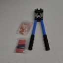 Sanuke Battery Cable Lug Crimping Tool for AWG10-1/0, Wire Crimper with 78pcs Copper Lug Ring Terminal Connectors, 110pcs Heat Shrink Tubing, Electrical Wire Crimping Tool Set