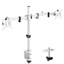 ErGear Fully Adjustable Dual Monitor Mount for 2 Screens up to 32 Inches, Holds up to 17.6 lbs Each Arm, Desk Stand, White