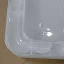IRIS USA 72 QT Plastic Storage Box with Lid and Latches - 4 Pack - BPA-Free, See-Through Organizing Solution, Durable Nestable Stackable Containers, Secure Pull Handle - Clear