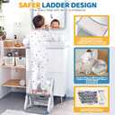 Orzbow Potty Training Seat | Upgrade Toddler Potty Training Toilet with Step Stool, 2-in-1 Stability Toilet Seat for Boys Girls | with Splash Guard, Anti-Slip Pad, Ladder, and Height Adjustable, Grey