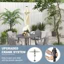 EliteShade USA 10-Year-Non-Fading Solar Market Umbrella with 80 LED Lights Patio Umbrellas Outdoor Table Umbrella with Ventilation