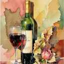 Wine and Flower Art Paint by Numbers Kit for Adults - DIY Wine Bottle and Colorful Glass Painting on Canvas 16x20 Inches,Acrylic Paint Set,Suitable for Beginners,Art for Home Decoration/Gift
