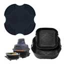 Silicone Heat Resistant Mat for Ninja Crispi,2Pc Silicone Air Fryer Liners for Ninja Crispi 4-QT&6-Cup Container Compatible with FN101GY/FN101SG/FN101ST,Reusable Air Fryer Accessories for Ninja Crispi