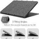 1500-Pc Tilting Puzzle Board with 8 Drawers & Cover, Adjustable Jigsaw Puzzle Table with Built-in Easel/Stand, Lightweight & Portable Boards with Storage for Adults, with 3 Angle Adjustments, 37 × 25.6 × 1.9 inches