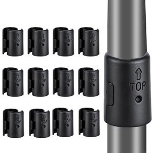 24 Pcs 12 Pairs Wire Shelf Clips for 3/4" Post Shelving Sleeves Replacements for Wire Shelving, Plastic Parts for Stability and Layer Spacing Adjustment(3/4 Inch Dia)