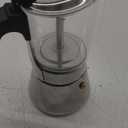 Stovetop Espresso Maker, 6Cup 240ml Classic Moka Pot, Crystal Glass-top & Stainless Steel Coffee Maker Mocha Pot, Greca De Cafe, Cuban and Italian Coffee Maker for Cafetera Cubana (Silver)