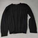 PJ PAUL JONES Mens Sweaters Casual Crewneck Cable Knit Pullover Sweater (X-Large, Black)