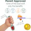 NumNum Baby Spoons Set, Baby Essentials Pre-Spoon GOOtensils for 6+ Months, First Stage Self-Feeding Spoons for Baby Led Weaning (BLW), Silicone Toddler Utensils, BPA-Free, 6 Pack Rainbow