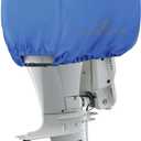Explore Land Outboard Motor Cover - Waterproof and Fade Resistant 600D Heavy Duty Boat Engine Hood Covers - Fit for Motor 115-225 HP, Blue