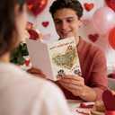 Supoeguk Lovely Valentine's Day Card Gift for Dog Dad, Funny Dog Dad Valentines Gift Ideas, Happy Valentine's Day Card from Dogs