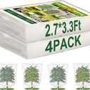 JERIA Bird Netting for Garden, 4 Pack 3.3ft x 2.7ft Blueberry Bush Netting Cover,Gardens Netting with Drawstring