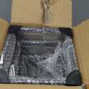 MyGift Pizza Racks, Set of 3 Food Risers for Buffet Table, Twisting Geometric Matte Black Metal Stackable Pizza Risers for Party, Family, Wedding