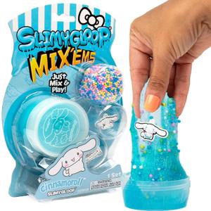 Cinnamoroll SlimyGloop Mix'EMS Slime with Blue Glitter, Hello Kitty Charms & Party Favors for Kids (Ages 6-12)