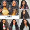 #1B Deep Wave Clip in Hair Extensions,32 Inch Soft Real Human Hair,Natural Black Clip ins 120g 7pcs Per,Brazilian Double Weft Remy #1B Human Hair Extensions