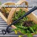 Weed Puller Tool-2Pcs Gardening Hand Weeder Tools, 2026 New Weeding Artifact Uprooting Weeding Tool, Manganese Steel Weed Removal TooL, 6 Teethes Dual Purpose Manual Weed Pulling Tool for Yard Gardenl