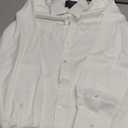 J.VER Men's Dress Shirts Solid Long Sleeve Stretch Wrinkle-Free Formal Shirt Business Casual Button Down Shirts White Small