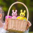 Anditoy 4 Pack Easter Bunny Suction Cup Pop Tubes Toys Sensory Toys for Kids Boys Girls Toddlers Easter Basket Stuffers Gifts Party Favors