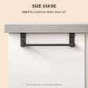 YUMORE Over the Cabinet Towel Holder for Wide Doors, 2-Pack Matte Black Dish Towel Rack for Kitchen & Bathroom