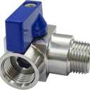 Stainless Steel 1/4" NPT Male to Female Mini Ball Valve 90 Degree Shut Off Valve
