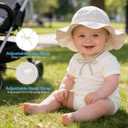 Zando UPF 50+ Baby Sun Hat for Baby Girl Boy 0-4T - Wide Brim Toddler Bucket Hat Adjustable Strap Infant Hats for Outdoor