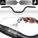 BUCKLOS Mountain Bike Handlebars 25.4mm - 20/100mm Rise MTB Aluminum Alloy Handlebar - 620/720mm Extra Long Bicycle Riser HandleBars for E-Bike Folding Bike Downhill Racing.