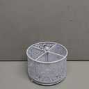 360 Rotating Metal Silverware Caddy - 4 Compartment Utensil Cutlery Holder Fork Spoon Napkin Organizer Flatware Storage Basket Party Countertop Buffet Picnic Camping Outdoor (White)