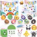 Air Dry Clay Kit for Kids, Modeling Clay for Kids, DIY Model Magic Clay Non-Sticky Soft & Ultra Light with Sculpting Tools, Birthday Christmas Gift for Boys Girls Ages 3 4 5 6 7 8+ (Multicolor)