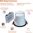 HALO RLS 6 in Adjustable Canless LED Recessed Light Dimmable Sloped Ceiling Downlight with Selectable Color Temperature 2700K-5000K, Dimmable, 1600 Lumens, IC-Rated RLS6159FS1EWHDMR