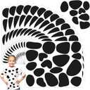 12 Sheets Black Adhesive Felt Circles for Kids Dalmatian Costume, Dalmatian Spot Stickers DIY Decoration(216 Pcs)