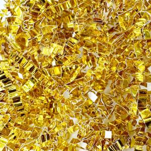 1LB Crinkle Cut Paper Shred Filler for Gift Box Bag and Basket On Holidays (Gold)