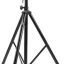 Amazon Basics Adjustable Height Tripod Speaker Stand, Sturdy Steel, Holds up to 99.2 lbs, 52" to 73", Black