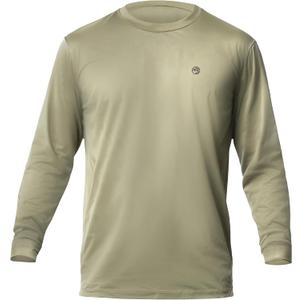 Mens Dry-Fit UPF 50+ Sun Shirt, Fishing Shirts for Men Long Sleeve, SPF Shirts for Men, Men's Rash Guard Shirts (Green, S)