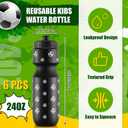 Talltalk 12 Pcs Soccer Gift Party Favors Set, Soccer Water Bottles 24 oz with Drawstring Bags, Sports Goodie Bags for Team Gifts, Sports Party Supplies for Birthday Decorations