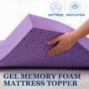 SINWEEK 2 Inch Gel Memory Foam Mattress Topper Ventilated Soft Pressure Relieve Mattress Pad, Breathable Bed Topper, CertiPUR-US Certified, King Size