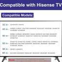 TV Base Stand for Hisense TV Legs, TV Stand Legs Only for Hisense 32H4030F3 32H4G 43R6E3 43R6E1 50R6E3 50R6E4 50R6090G 55R6E1 55R6E 55R6070G 58R6E3 65H6570F, wr Screw, Only for Models We List