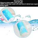 Lint Roller 5 Pack, Reusable Washable Lint Roller Sticky Gel Lint Remover Pet Hair Remover Cleaner for Clothes, Travel Essentials Household Use, Include, Size (2M - 3S)