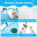 100 Pcs Disposable Dog Paw Protector Adjustable Pet Boots Dog Feet Covers for Paw Protection with Self Adhesive Bandage for Dogs Indoor Outdoor Walking Foot Muffs  8 x 16.51 cm / 3.15 x 6.5 inches