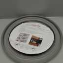 Microwave Splatter Cover Collapsible Microwave Cover for Food, Easy Grip Fruit Drainer BPA-Free Dishwasher Safe 10.5 inch,Grey