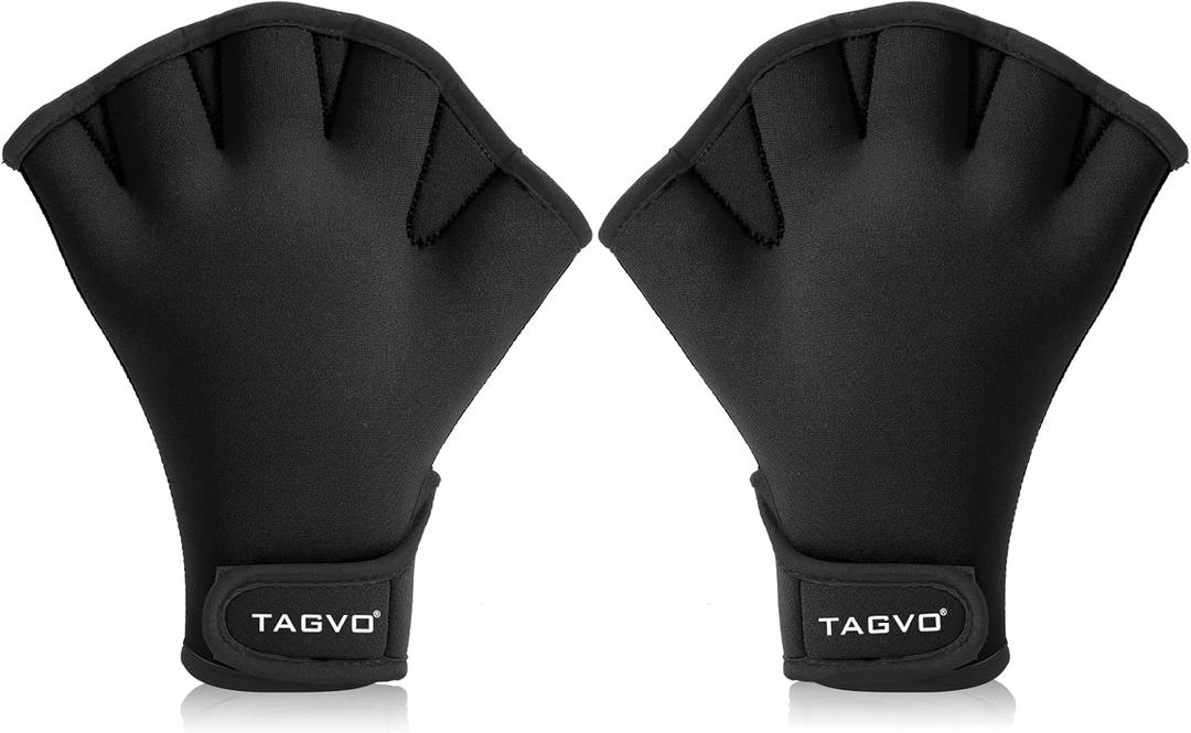 Swim Webbed Gloves Water Resistance for Diving Snorkeling Men Women, Medium