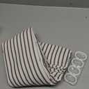 Rust Brown and White Striped Shower Curtain Abstract Classic Vertical Stripe Graphic Geometric Lines Modern Minimalist Bath Curtain Fabric Bathroom Accessories Decor with Hooks 70W x75L